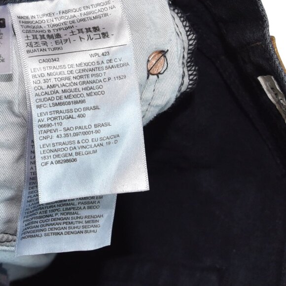 Levi’s 501 Jeans W34 L32 Faded Black Straight Leg Vintage Workwear Style - Picture 10 of 14